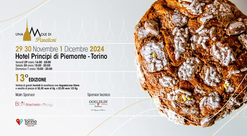 Una mole di panettoni 2024 presso l'Hotel Principi di Piemonte a Torino