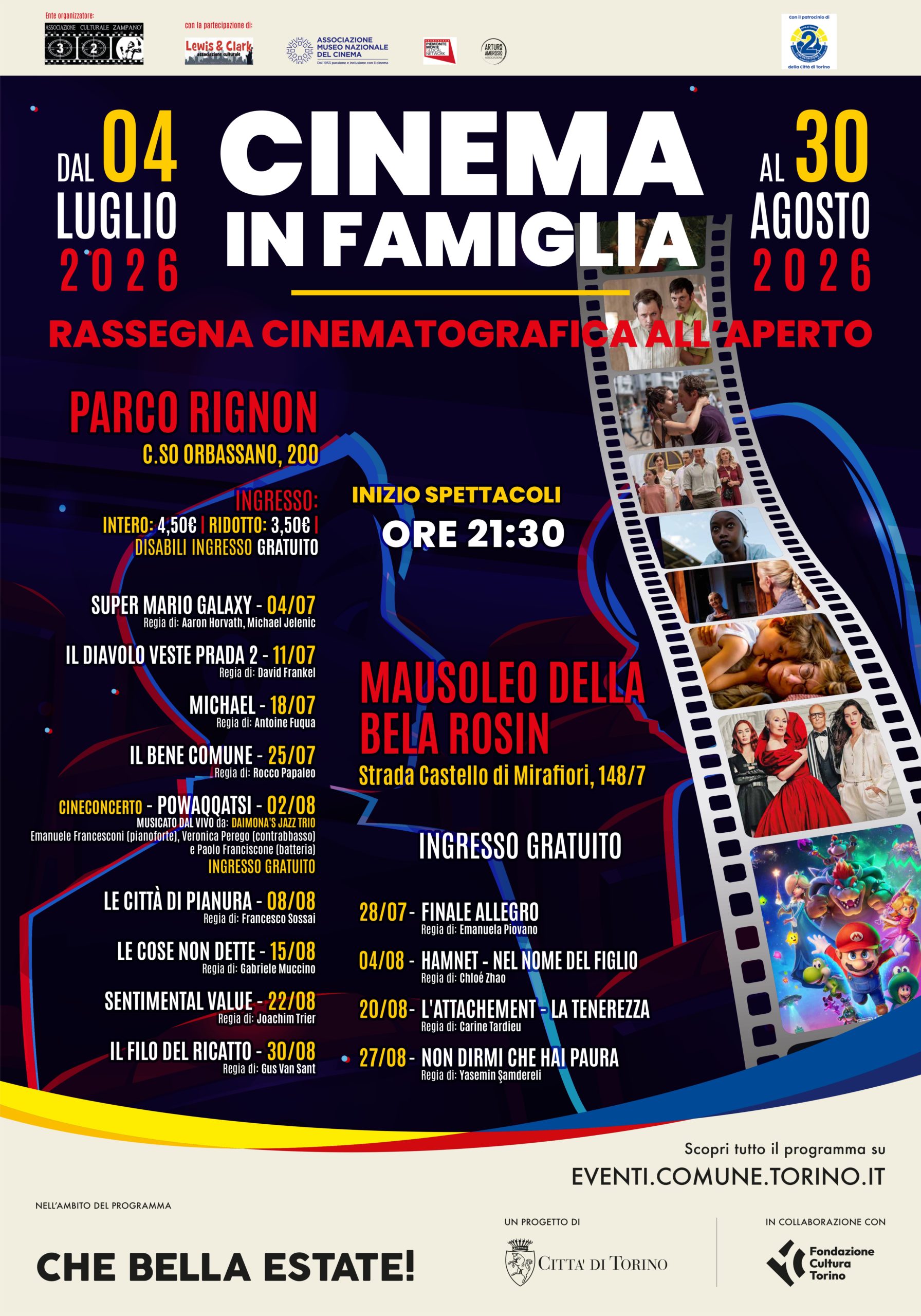 Cinema in famiglia 2026